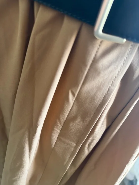 Calvin Klein Camel Midi Shirtdress with Black Belt - Picture 6 of 6